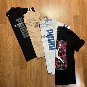 Kids Graphic T-Shirts - Black, Tan, White